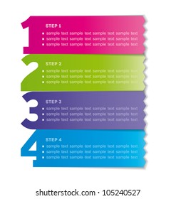 color labels or ribbon for various options