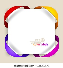 Color labels. Vector illustration