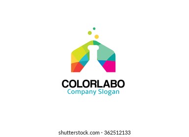 Color Laboratory Logo Design Illustration