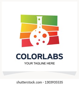 Color Labs Logo Design Template Inspiration