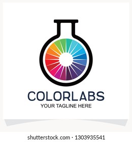 Color Labs Logo Design Template Inspiration