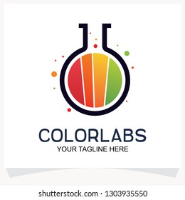 Color Labs Logo Design Template Inspiration