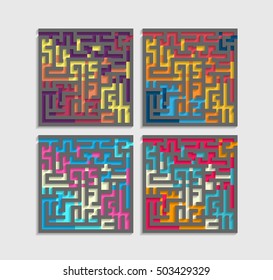 Color labyrinth with shadow