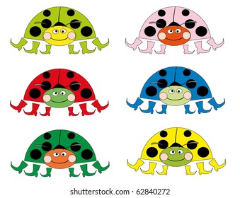 color ladybugs