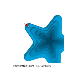 Color layer of the star pool vector illustration