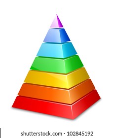 Color layered pyramid. Vector illustration