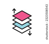 Color Layers Icon Vector illustration