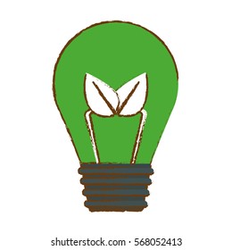 Color leaf bulb image design, vector illustration icon