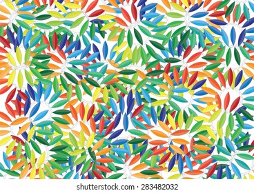 Color leave background vector design