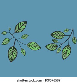 color leaves. Vector illustration, eps10