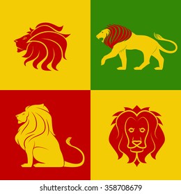 Color leo logo set 