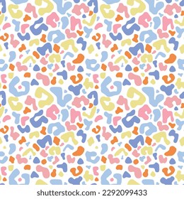 color leopard pattern design graphic wildlife modern fashion textile illustration art vector