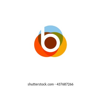 Color letter b logo icon vector design.