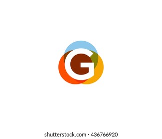 Color letter G logo icon vector design.