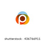 Color letter p logo icon vector design.