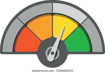 Color level indicator. Infographic element. Performance rate