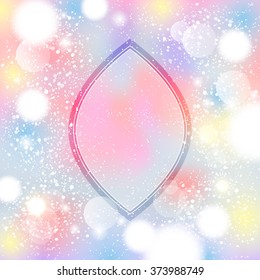 Color light background with transparent frame. Vector illustration.