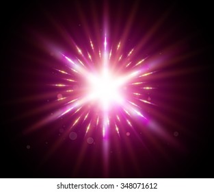 Color Light Burst. Vector Illustration.
