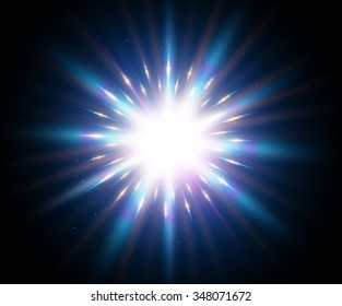 Color Light Burst. Vector Illustration.