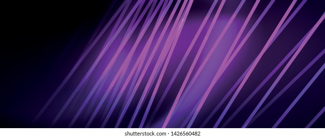 Farblicht mit Linien, Hintergrund im Weltraum, helle Strahlen, Vektorgrafik-Vorlage