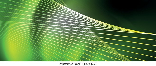 Color light with lines, outer space background, bright rays, vector template