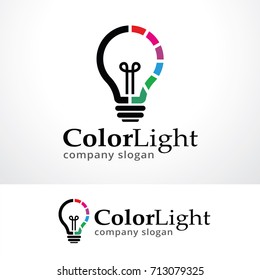 Color Light Logo Template Design Vector, Emblem, Design Concept, Creative Symbol, Icon