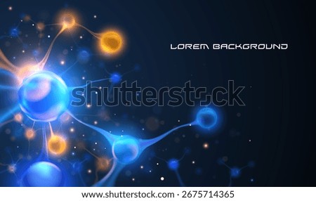 Color light molecule structure background