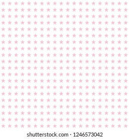 Color light pink stars pattern on white background