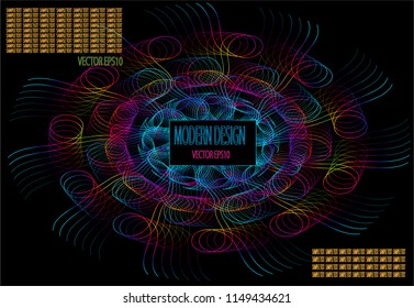 Color line abstract pattern background.