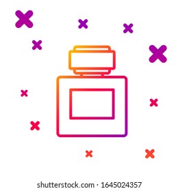 Color line Aftershave icon isolated on white background. Cologne spray icon. Male perfume bottle. Gradient random dynamic shapes. Vector Illustration