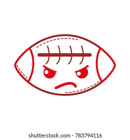 color line angry and cute american ball kawaii