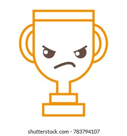 color line angry and cute cup prize kawaii