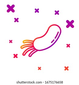 Color line Bacteria icon isolated on white background. Bacteria and germs, microorganism disease causing, cell cancer, microbe, virus, fungi. Gradient random dynamic shapes. Vector Illustration