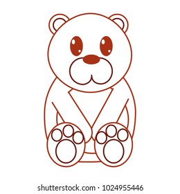 color line bear cute wild animal character