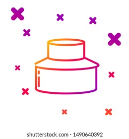Color line Beekeeper with protect hat icon isolated on white background. Special protective uniform. Gradient random dynamic shapes. Vector Illustration