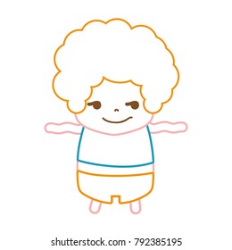 color line boy with curly hair and rogue face