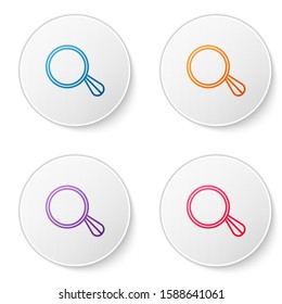 Color line Car mirror icon isolated on white background. Set icons in circle buttons. Vector Illustration