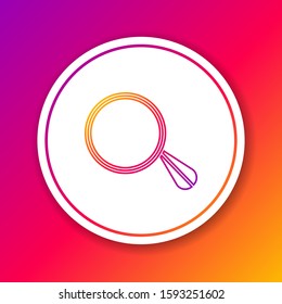 Color line Car mirror icon isolated on color background. Circle white button. Vector Illustration