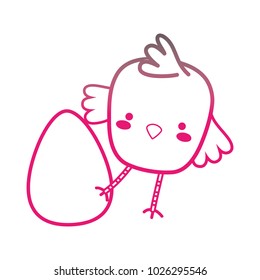 color line chick bird animal playing with egg