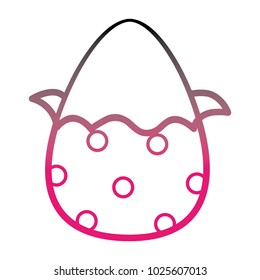 color line chocolate egg easter with points decoration