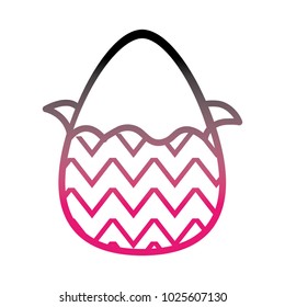 color line chocolate egg easter with figures decoration