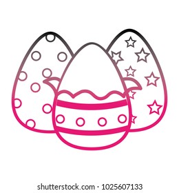 color line chocolate eggs easter decorations design