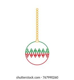 color line circle ball hanging to merry christmas decoration
