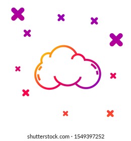 Color line Cloud icon isolated on white background. Gradient random dynamic shapes. Vector Illustration