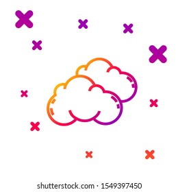 Color line Cloud icon isolated on white background. Gradient random dynamic shapes. Vector Illustration