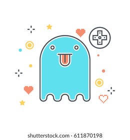 Color line,  concept illustration, icon, background and graphics. The illustration is colorful, flat, vector, pixel perfect, suitable for web and print. It is linear stokes and fills.
