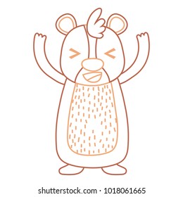color line cute and glad bear wild animal