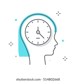 Color line, dead line concept illustration, icon, background and graphics. The illustration is colorful, flat, vector, pixel perfect, suitable for web and print. It is linear stokes and fills.