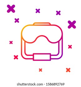 Color line Diving mask icon isolated on white background. Extreme sport. Diving underwater equipment. Gradient random dynamic shapes. Vector Illustration