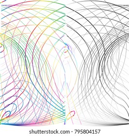 Color line drawing abstract pattern baclkground,EPS10